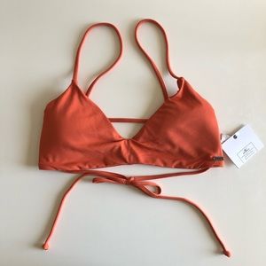 O’Neill saltwater solids bralette rust